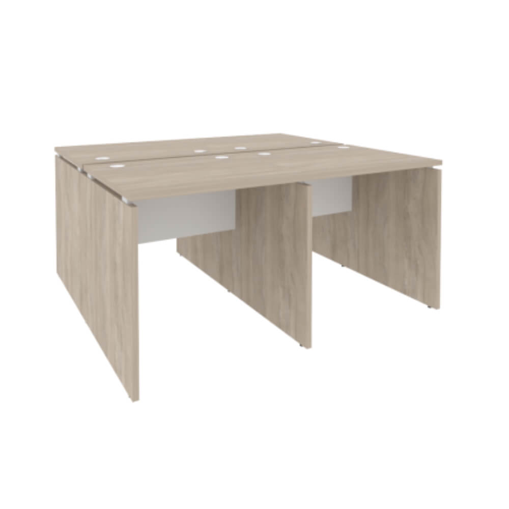 Бенч-система на 4 рабочих места 1560x1475x750 (Дуб Аттик/Белый Бриллиант 1560x1475x750)