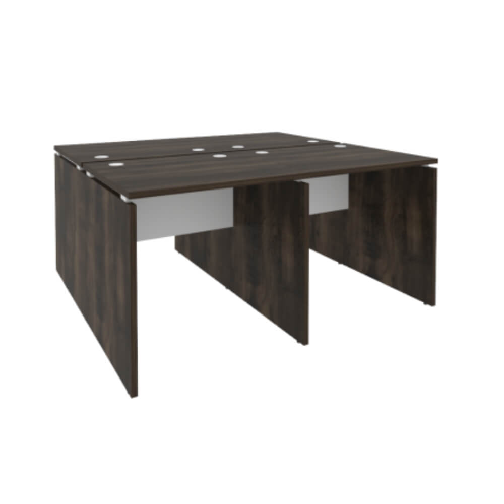 Бенч-система на 4 рабочих места 1560x1475x750 (Дуб Мали/Белый Бриллиант 1560x1475x750)