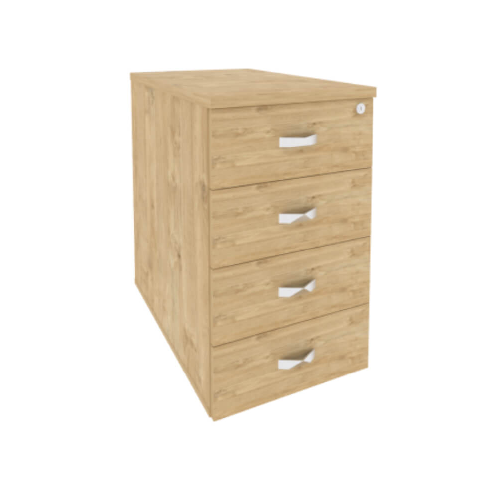 Тумба приставная/опорная 4 ящ. 432x720x750 (Тиквуд Светлый, 432x720x750)