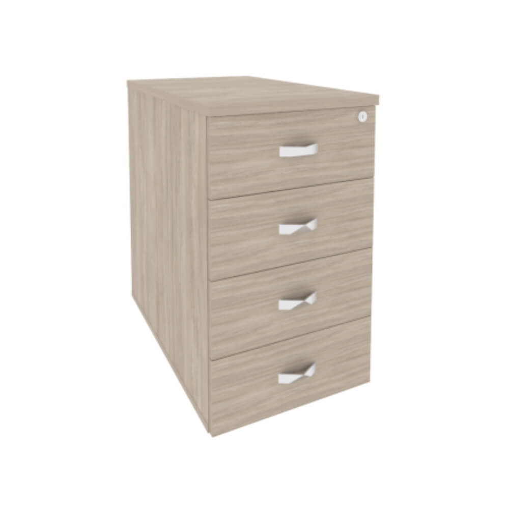 Тумба приставная/опорная 4 ящ. 432x720x750 (Дуб Аттик, 432x720x750)