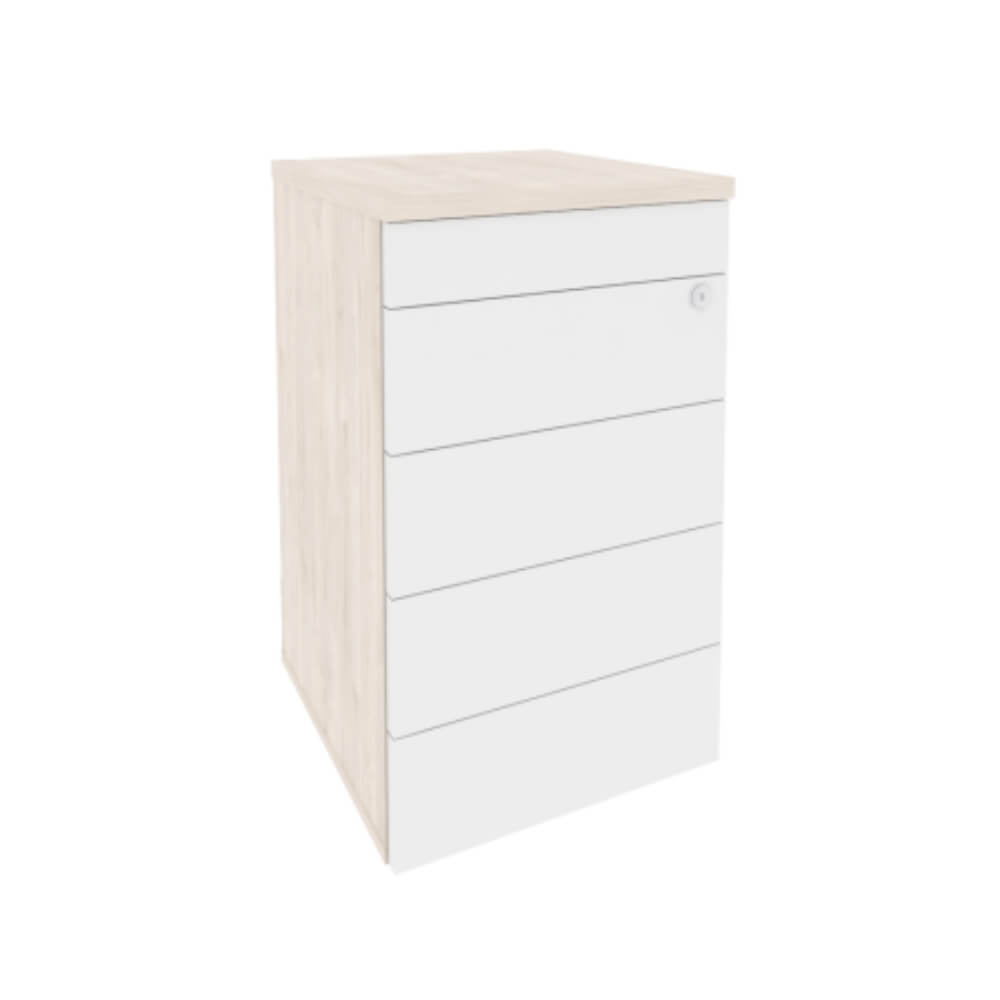 Тумба приставная 4 ящ. (TIP-ON) 432x460x750 (Денвер Светлый/Белый Бриллиант, 432x460x750)