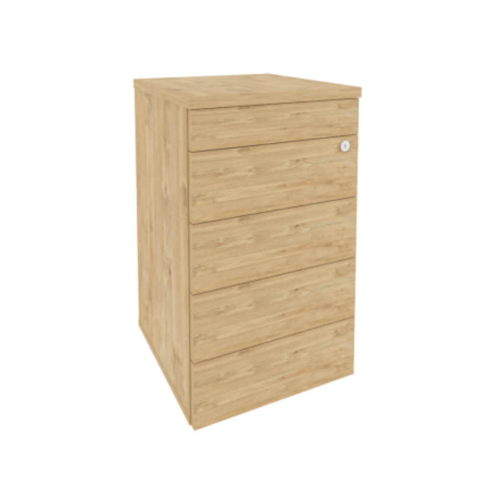 Тумба приставная 4 ящ. (TIP-ON) 432x460x750 (Тиквуд Светлый, 432x460x750)