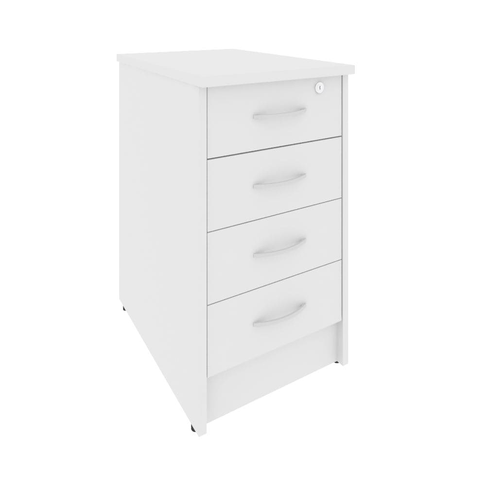 Тумба приставная 4 ящ. 412x600x750  (Белый, 412x600x750)