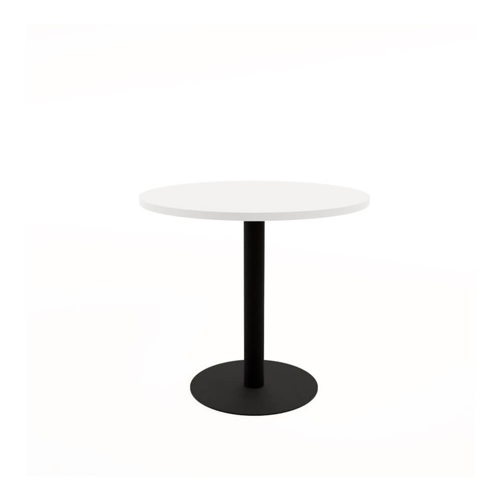 Стол обеденный круглый RADIUS 800х800х740 (Белый/чёрный, 800x800x740)
