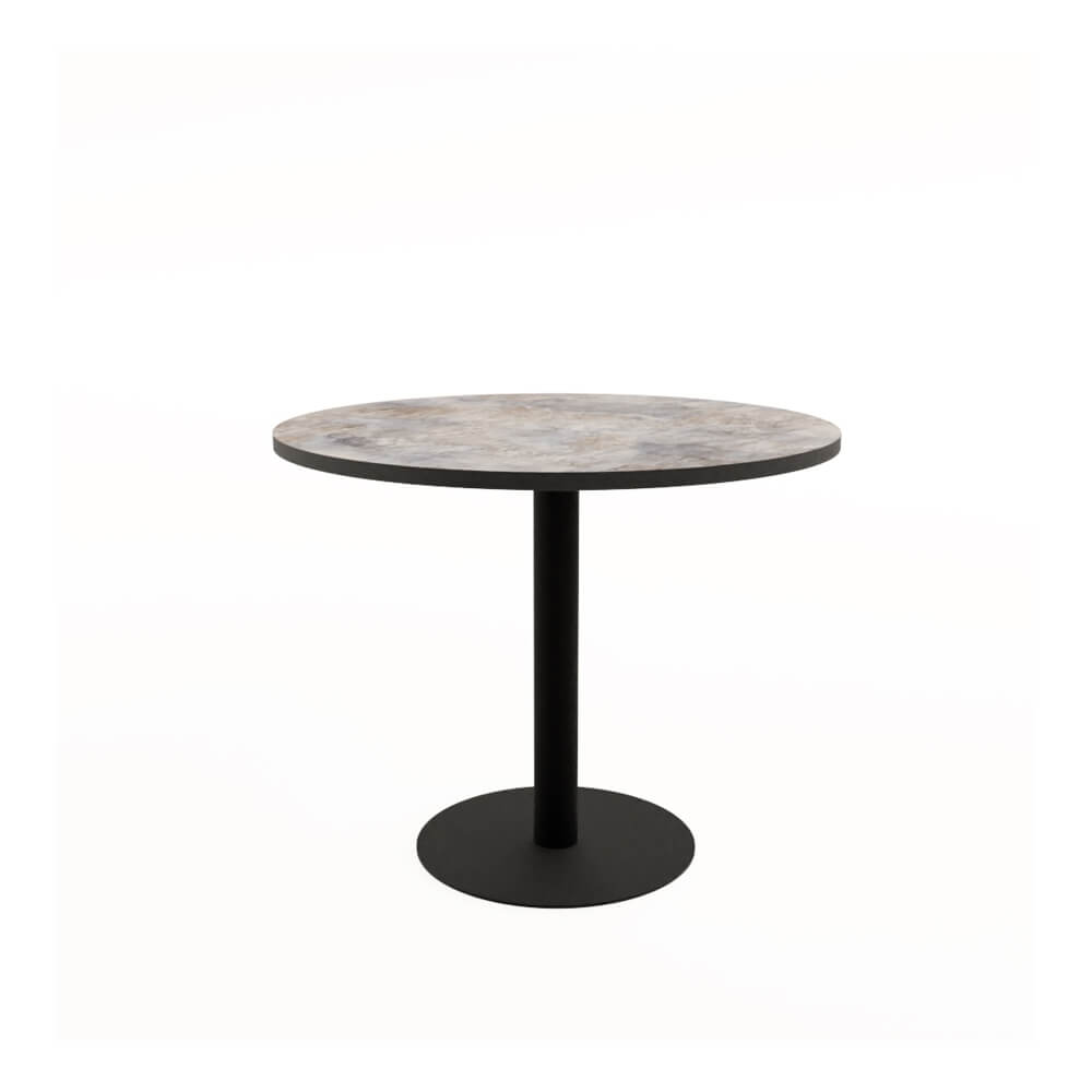 Стол обеденный круглый RADIUS 900х900х740 (Basalt/чёрный, 900x900x740)