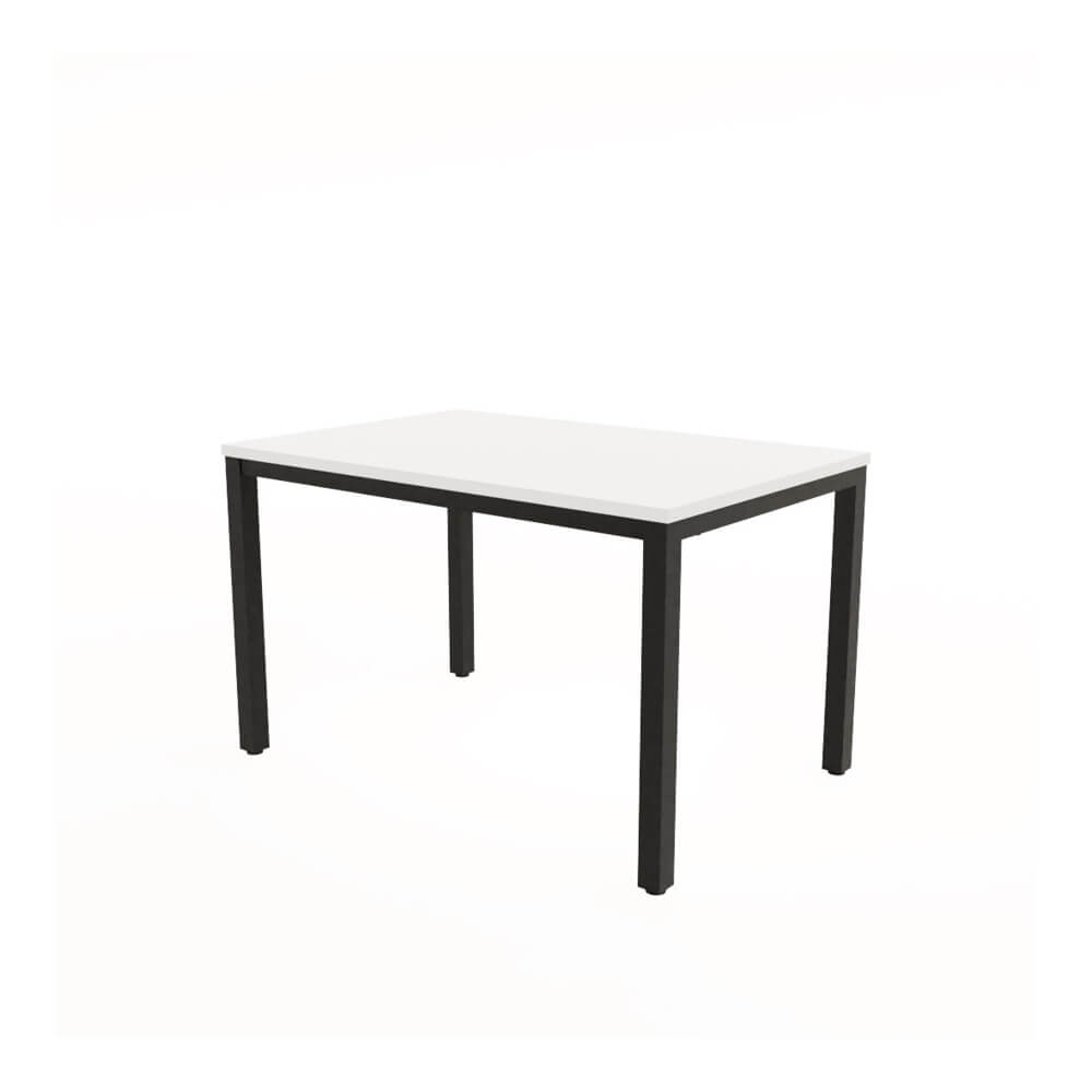 Стол обеденный прямоугольный LANCH 1200x800x740 (Белый/чёрный, 1200x800x740)