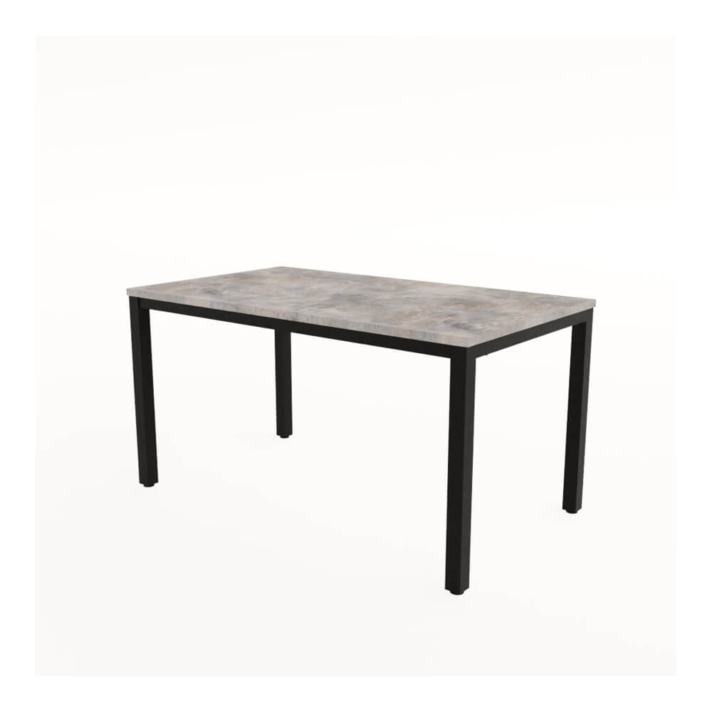 Стол обеденный прямоугольный LANCH 1400x800x740 (Basalt/чёрный, 1400x800x740)