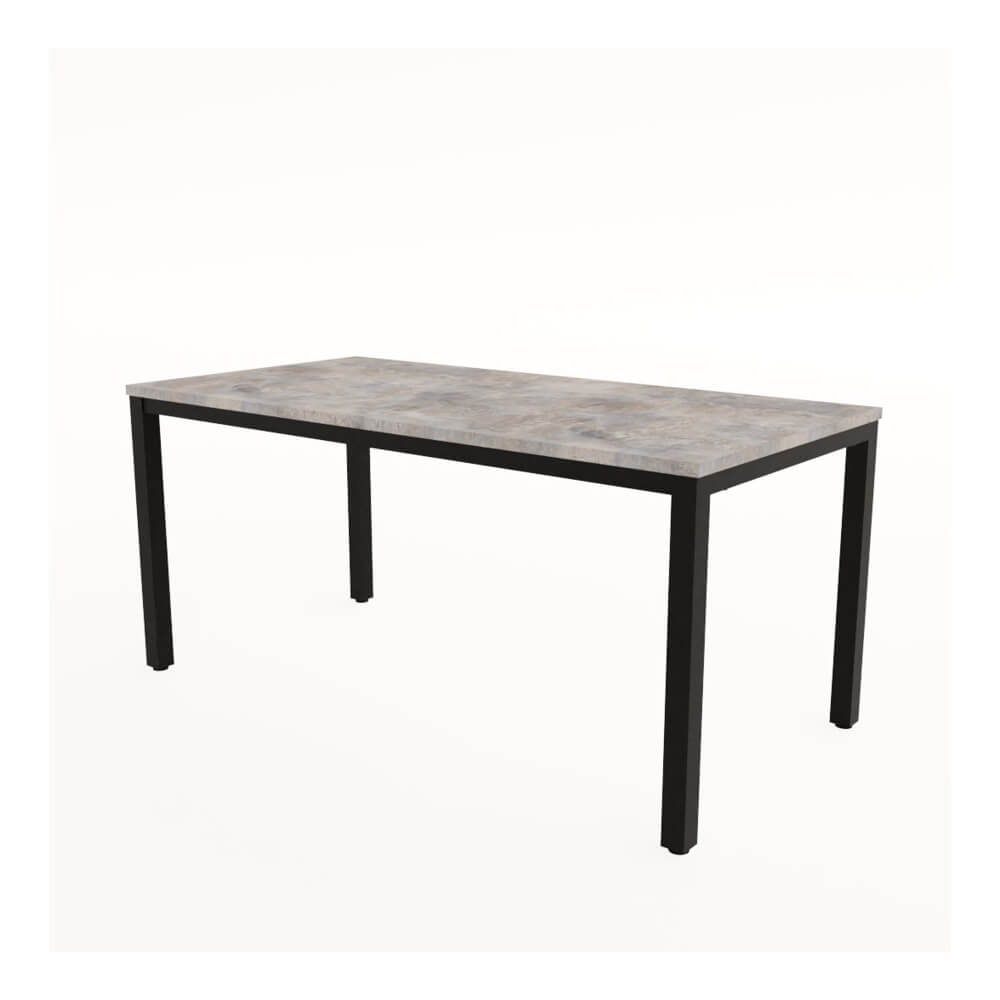 Стол обеденный прямоугольный LANCH 1600x800x740 (Basalt/чёрный, 1600x800x740)