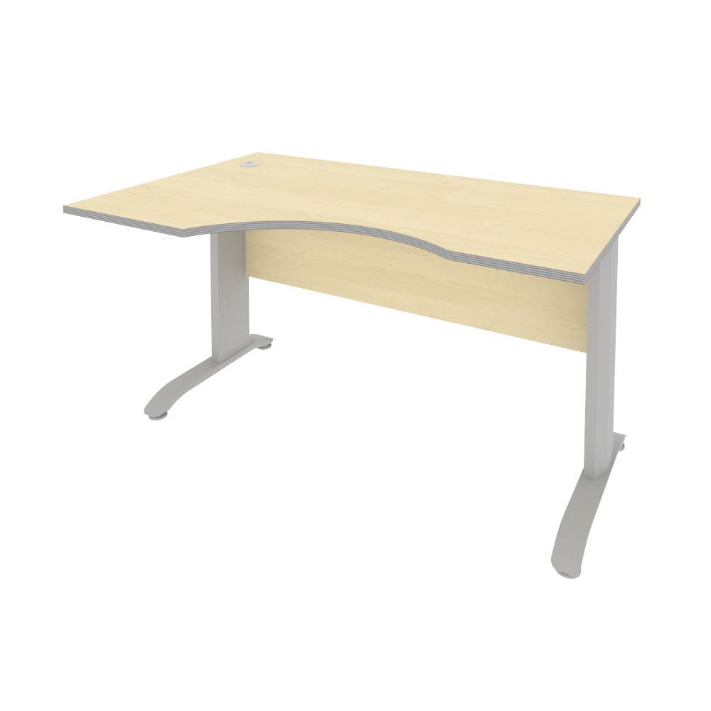 Стол криволинейный Левый на м/к 1400x900x750 (Клён Металлик, 1400x900x750)