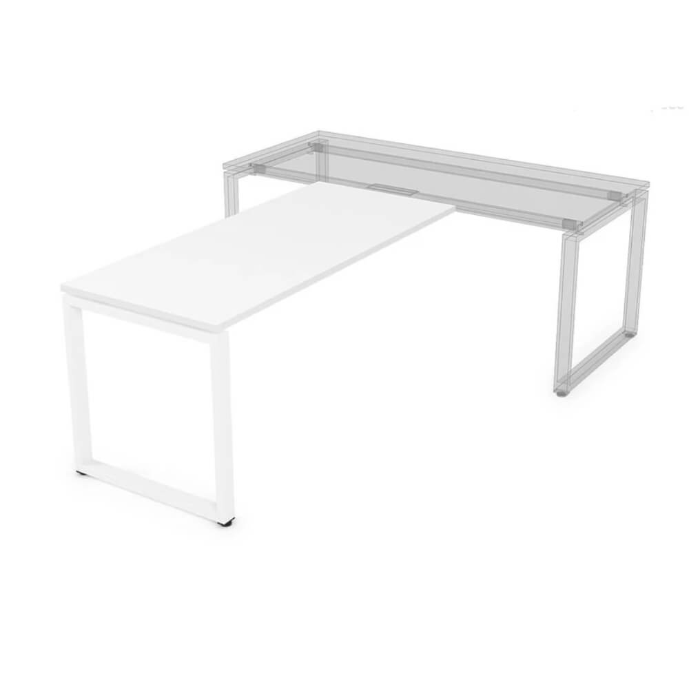 Брифинг-приставка 1400x700x750 (Белый Премиум/белый, 1400x700x750)