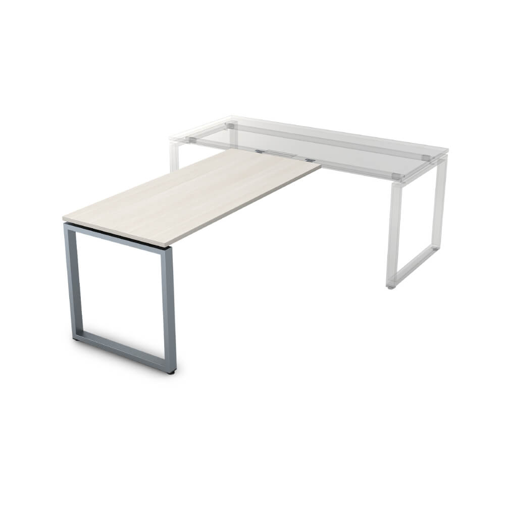 Брифинг-приставка 1600x700x750 (Ivory/алюминий матовый, 1600x700x750)