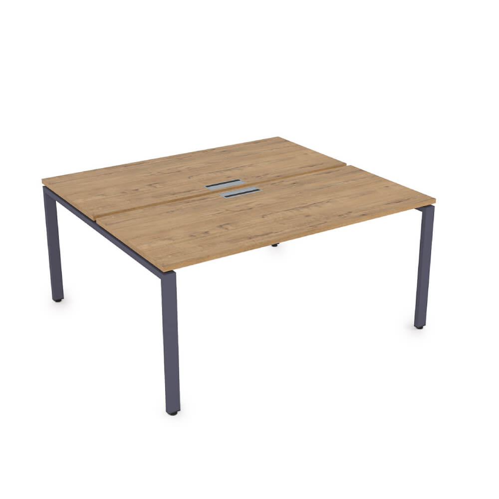 Система Бенч на 2 рабочих места 1600x1435x750 (Teakwood/графит, 1600x1435x750)