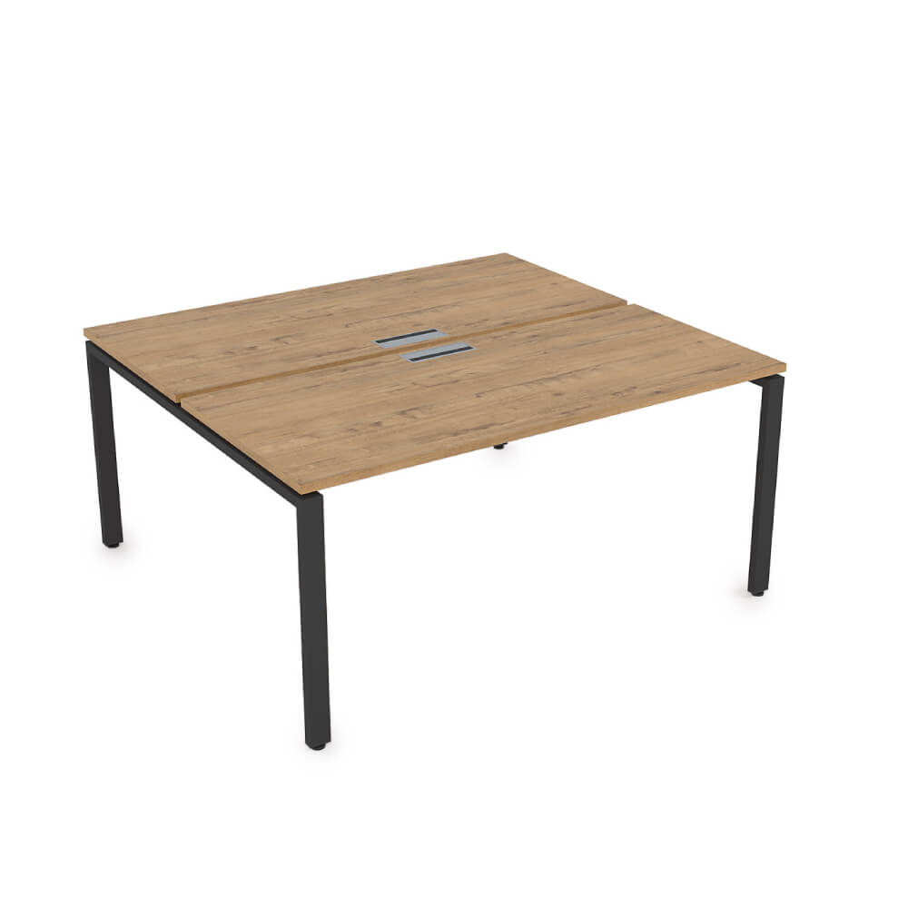 Система Бенч на 2 рабочих места 1800x1435x750 (Teakwood/чёрный, 1800x1435x750)