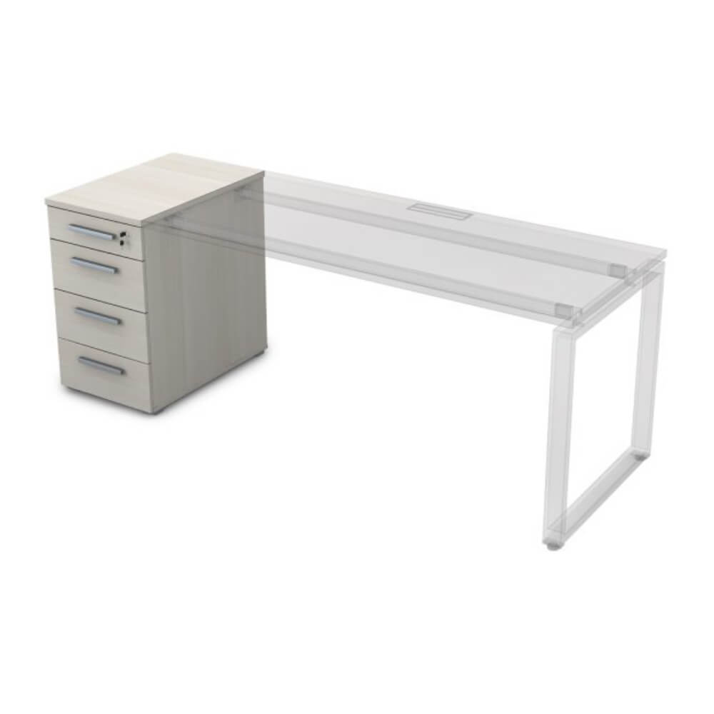 Тумба приставная 4 ящ. 450x800x750 (Ivory, 450x800x750)