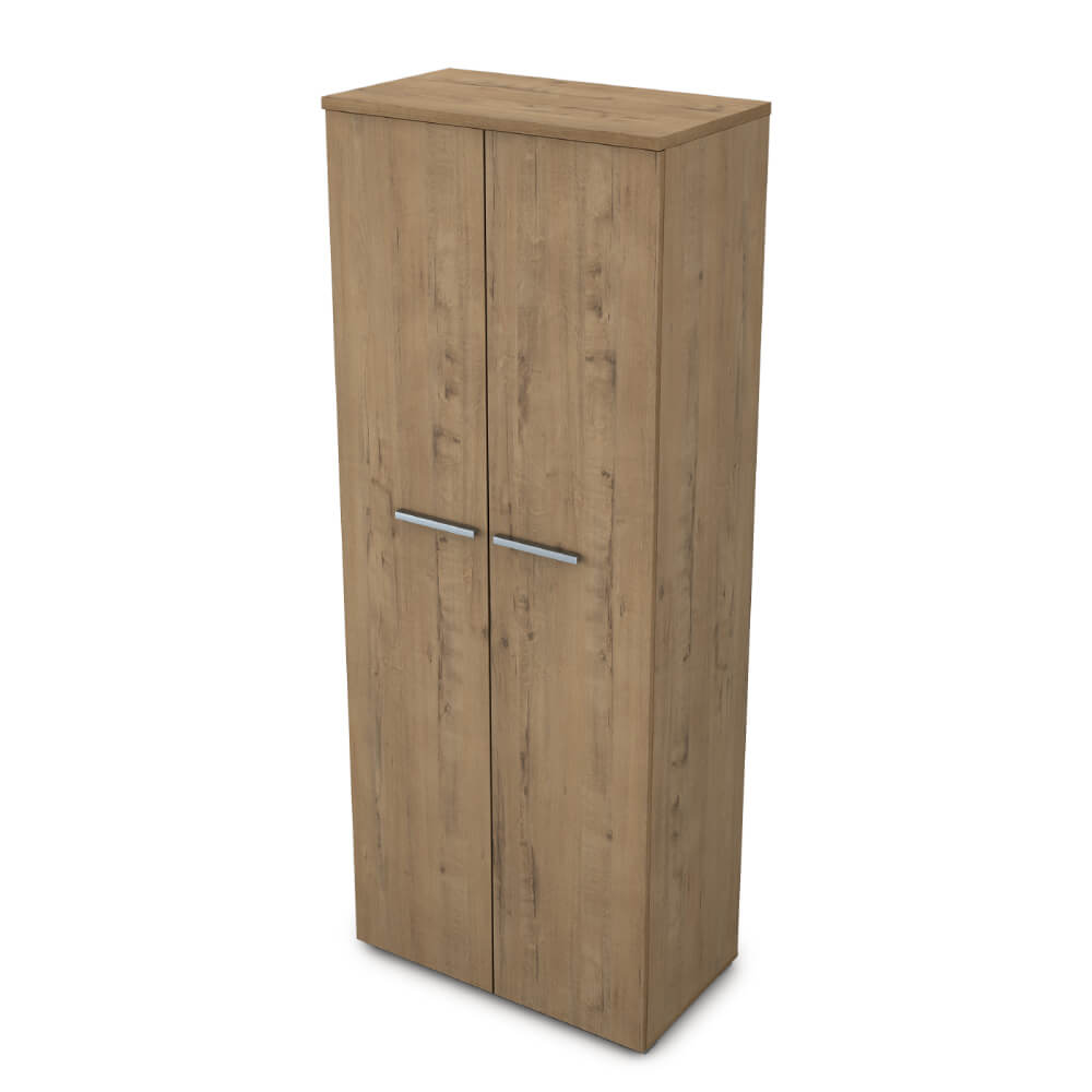 Шкаф высокий закрытый 5 ур. 800x450x2045 ЛДСП (Teakwood, 800x450x2045, Задняя стенка шкафа: ЛДСП)