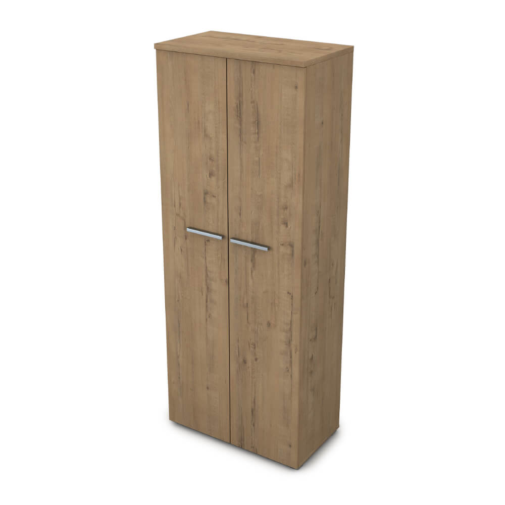 Гардероб для одежды (выдвижное вешало) 800x450x2045 ЛДСП (Teakwood, 800x450x2045, Задняя стенка шкафа: ЛДСП)
