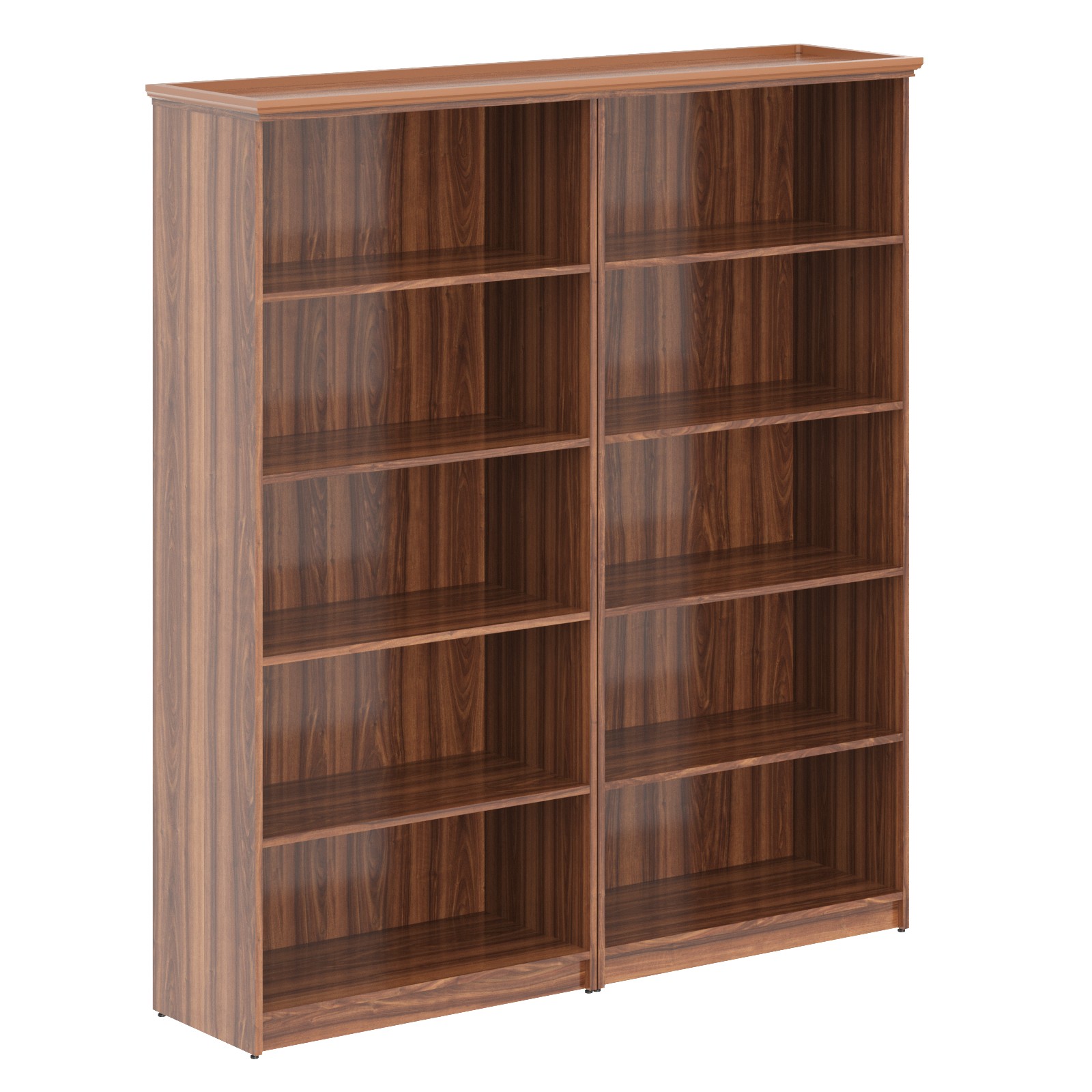 Стеллаж высокий 2-х секционный 5 ур. 1808x466x2023 (Орех Даллас, 1808x466x2023)