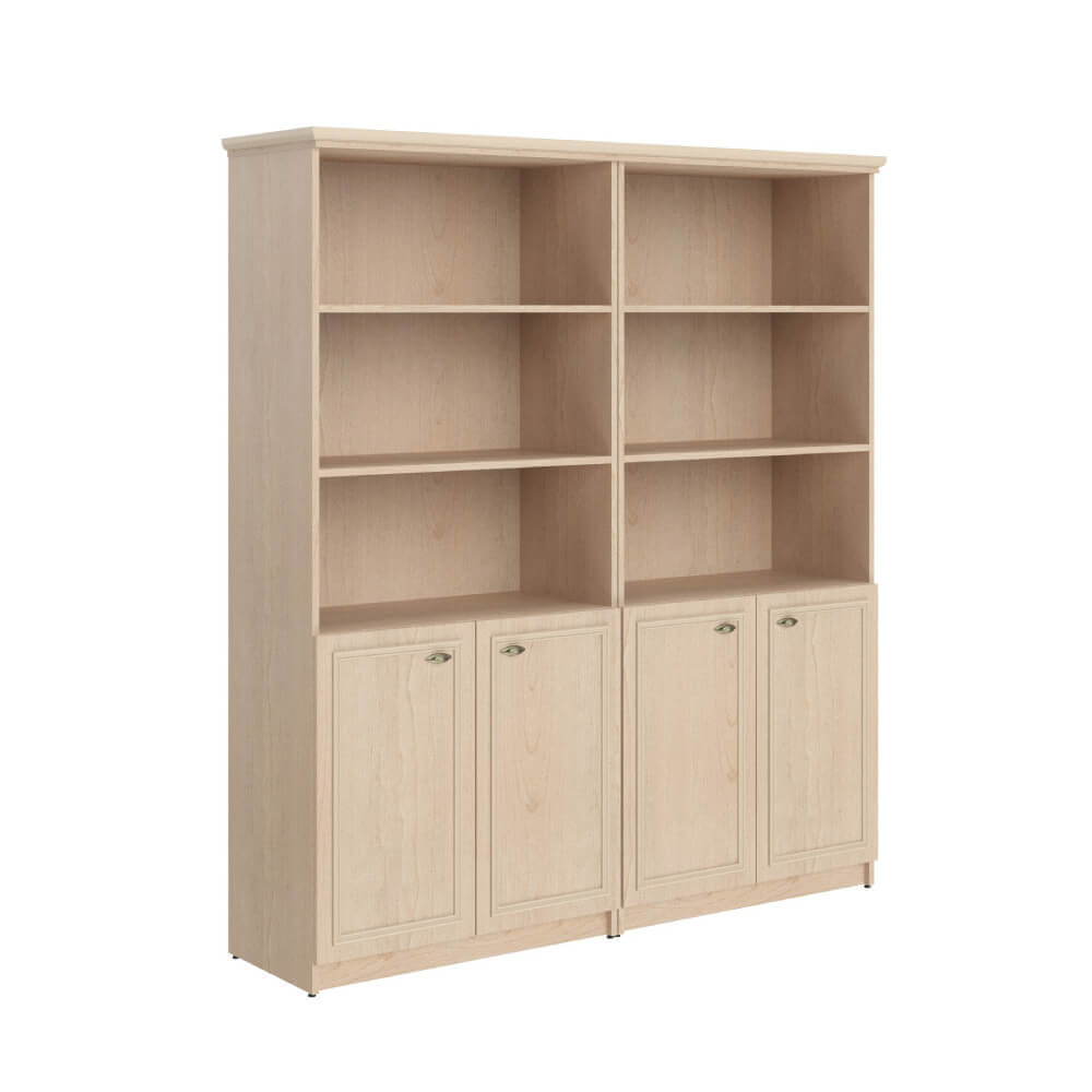 Шкаф высокий 2-х секционный с малыми дверьми 1808x466x2023 (Бук Тиара, 1808x466x2023)