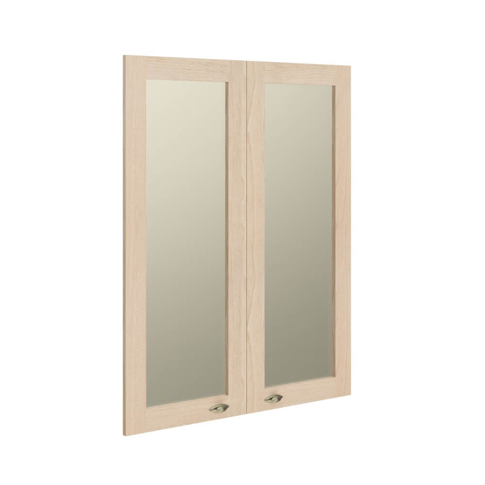 Двери для шкафа стеклянные рамочные (комплект) 880x26x1132 (Бук Тиара, 880x26x1132, тонированная бронза)