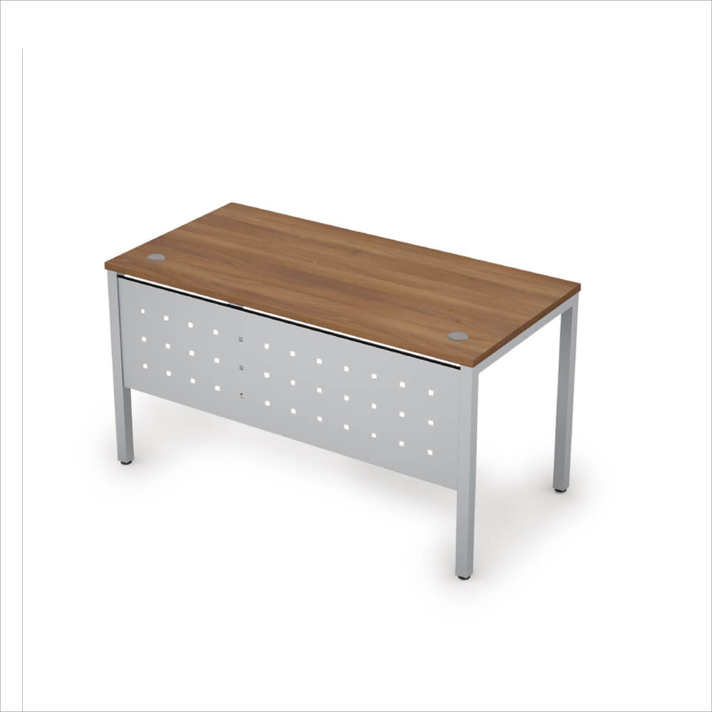 Стол рабочий с экраном из металла 1000x600x750 (Шамони Тёмный/алюминий матовый, 1000x600x750)