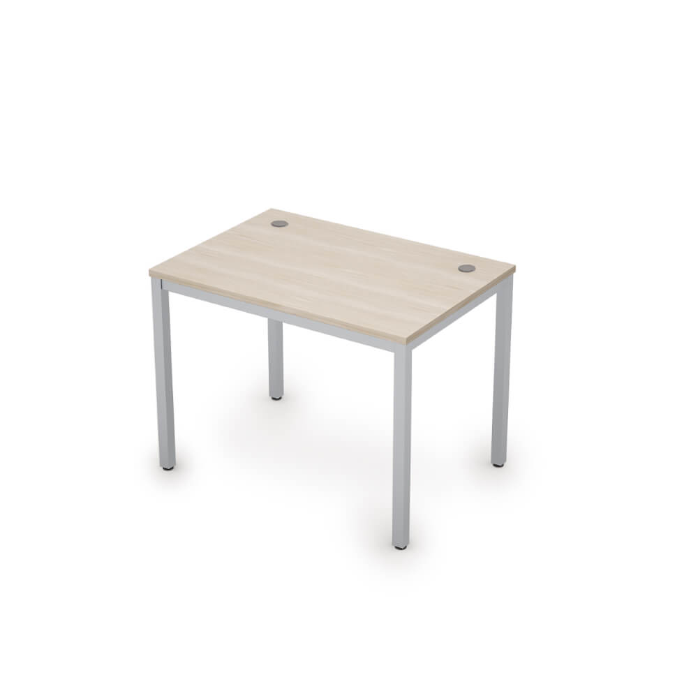 Стол рабочий 1000x700x750 (Шамони Светлый/алюминий матовый, 1000x700x750)