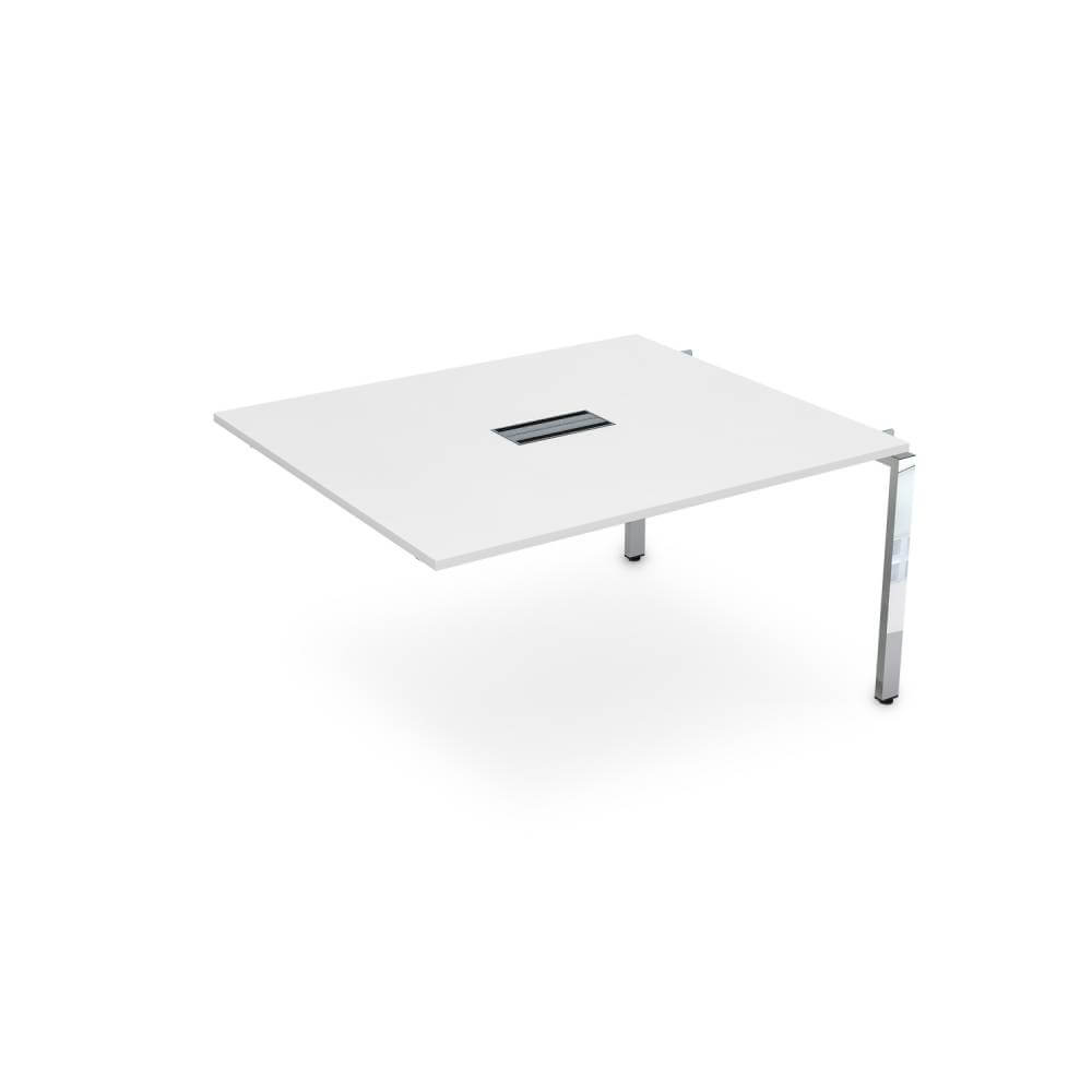 Средний модуль системы Бенч П-обр. м/к 1400x1200x750 (Белый Премиум/металл глянец, 1400x1200x750)