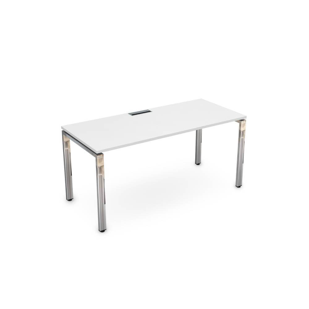 Стол рабочий на П-обр. м/к. 2000x900x750 (Белый Премиум/металл глянец, 2000x900x750)