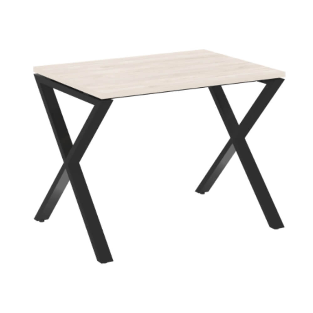 Стол рабочий (Х-образные опоры) 980x720x750 (Денвер Светлый/чёрный, 980x720x750)