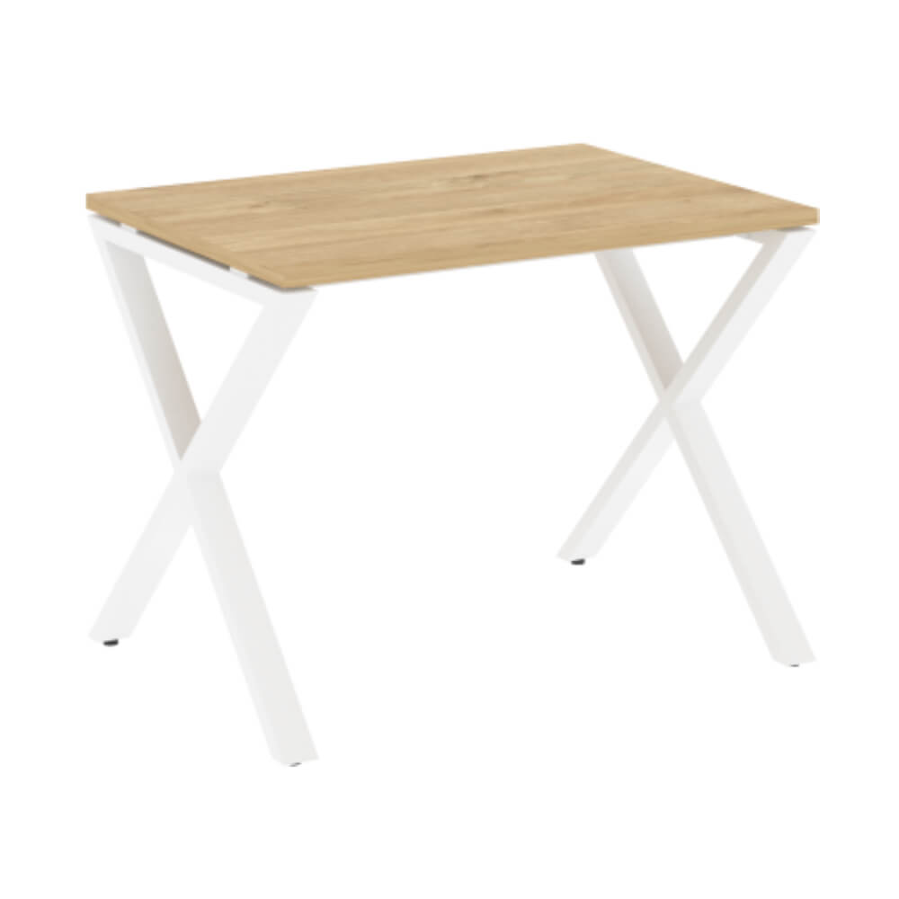 Стол рабочий (Х-образные опоры) 980x720x750 (Тиквуд Светлый/белый, 980x720x750)