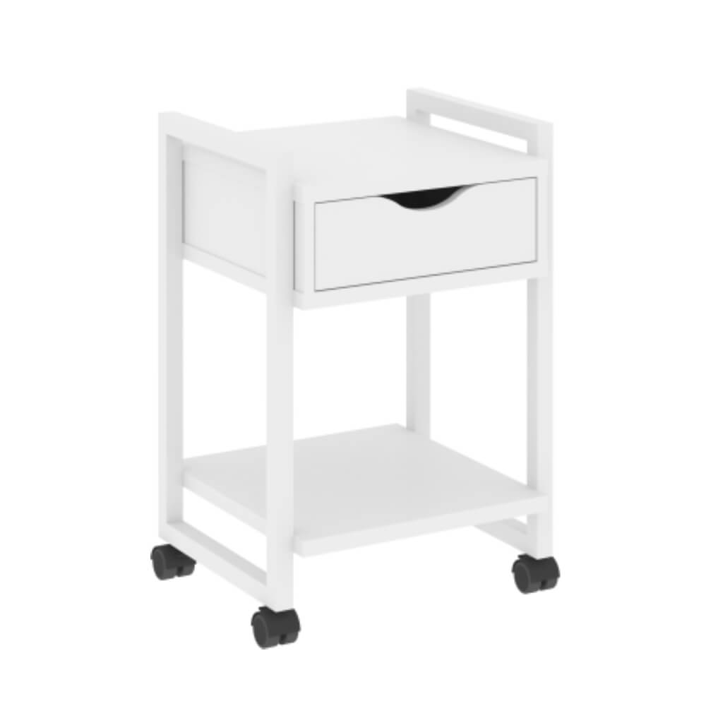 Тумба мобильная открытая 500x450x767 (Белый Бриллиант/белый, 500x460x767)