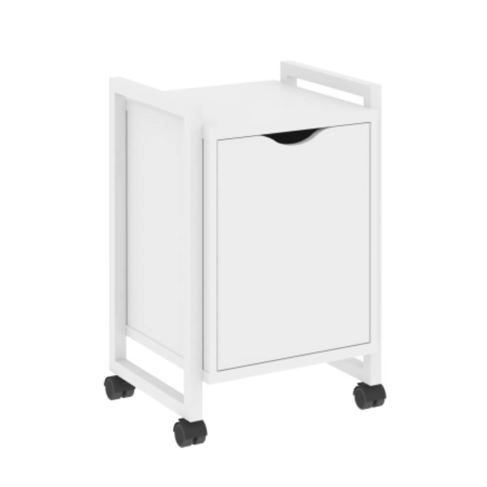 Тумба мобильная закрытая  500x460x767 (Белый Бриллиант/белый, 500x460x767)