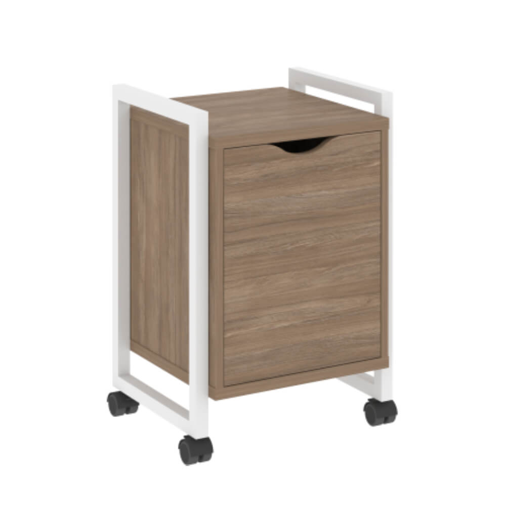 Тумба мобильная закрытая  500x460x767 (Дуб Аризона/белый, 500x460x767)