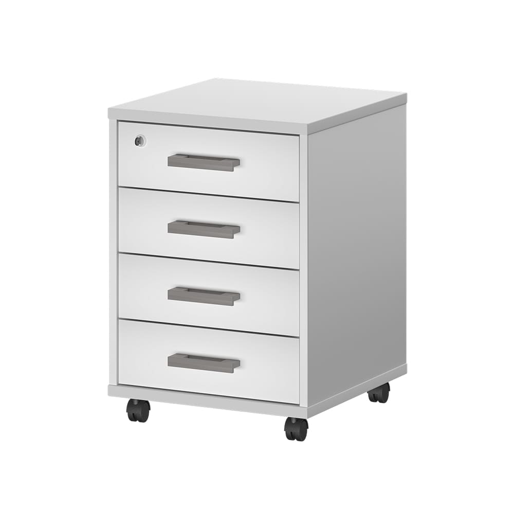 Тумба подкатная 4 ящ. 440x450x600 (Белый, 440x450x600)