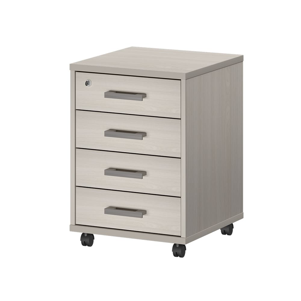 Тумба подкатная 4 ящ. 440x450x600 (Ясень Шимо, 440x450x600)