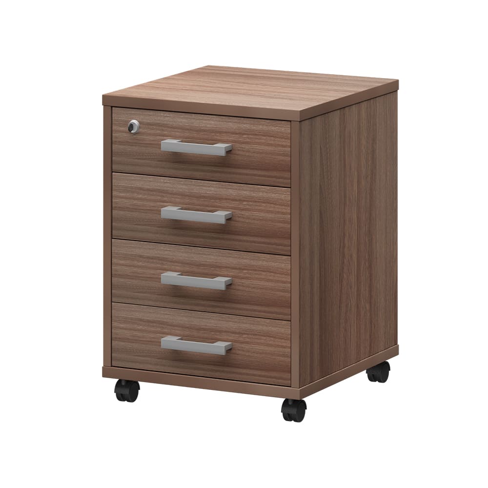 Тумба подкатная 4 ящ. 440x450x600 (Тёмный Шимо, 440x450x600)