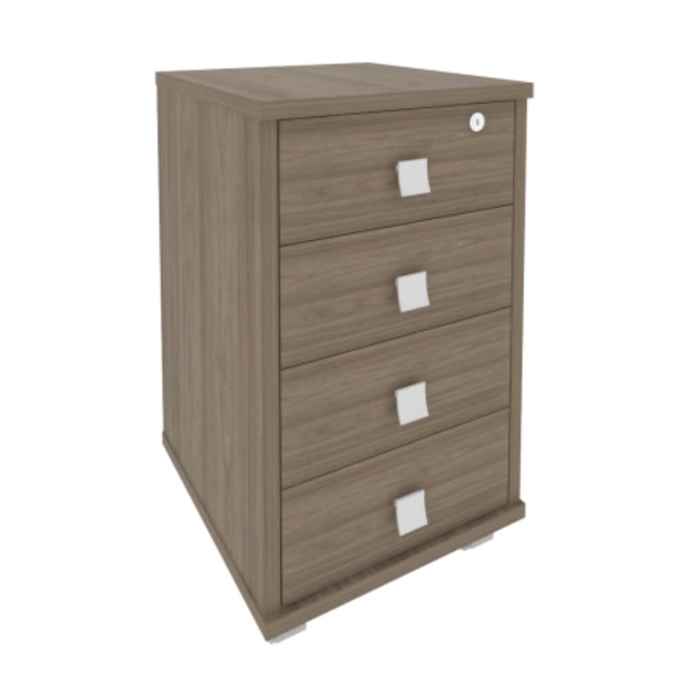 Тумба подкатная 4 ящ. с фолдингом 420x450x714 (Вяз Благородный, 420x450x714)