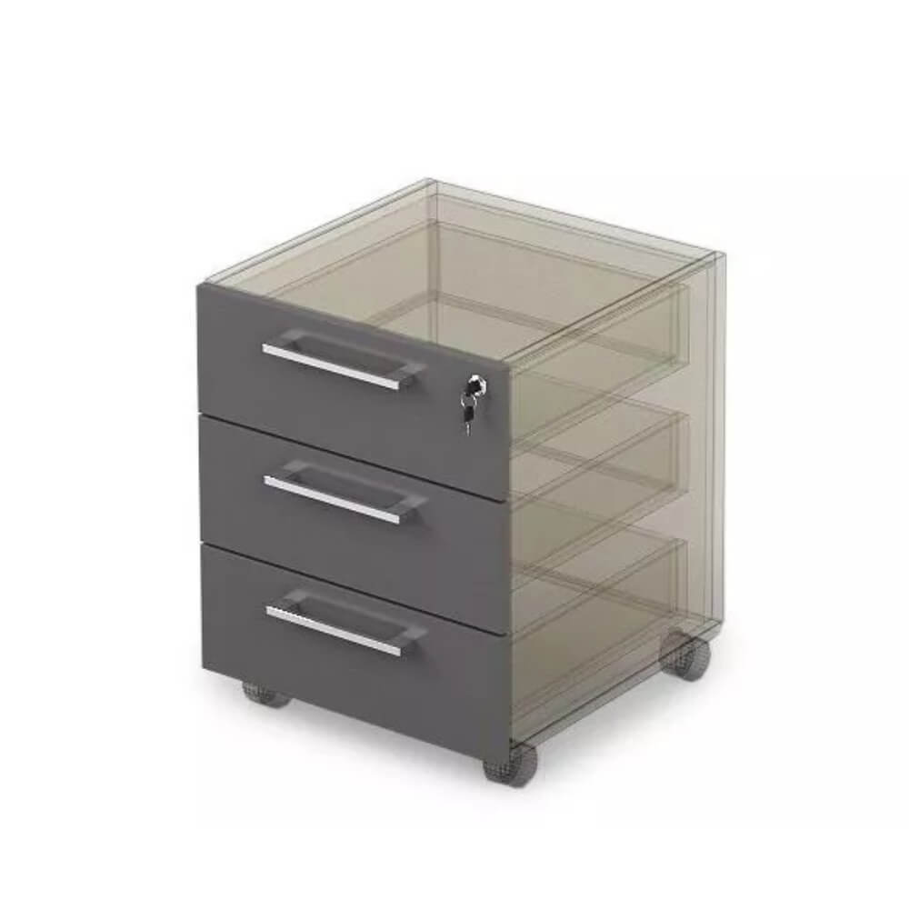 Ящики тумбы мобильной (с доводчиком) 446x416x488 (Графит, 446x416x488)