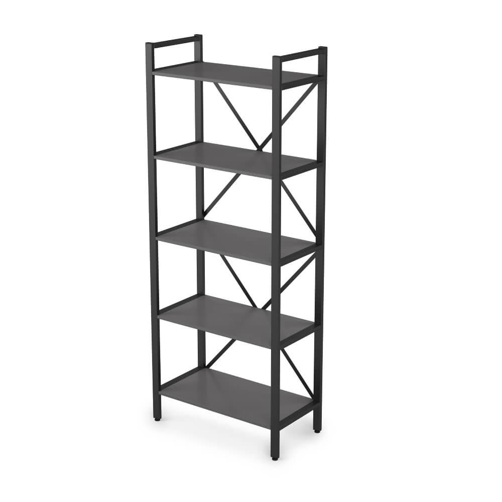 Стеллаж одиночный 5 ур.800x400x2000 (Графит, 800x400x2000)