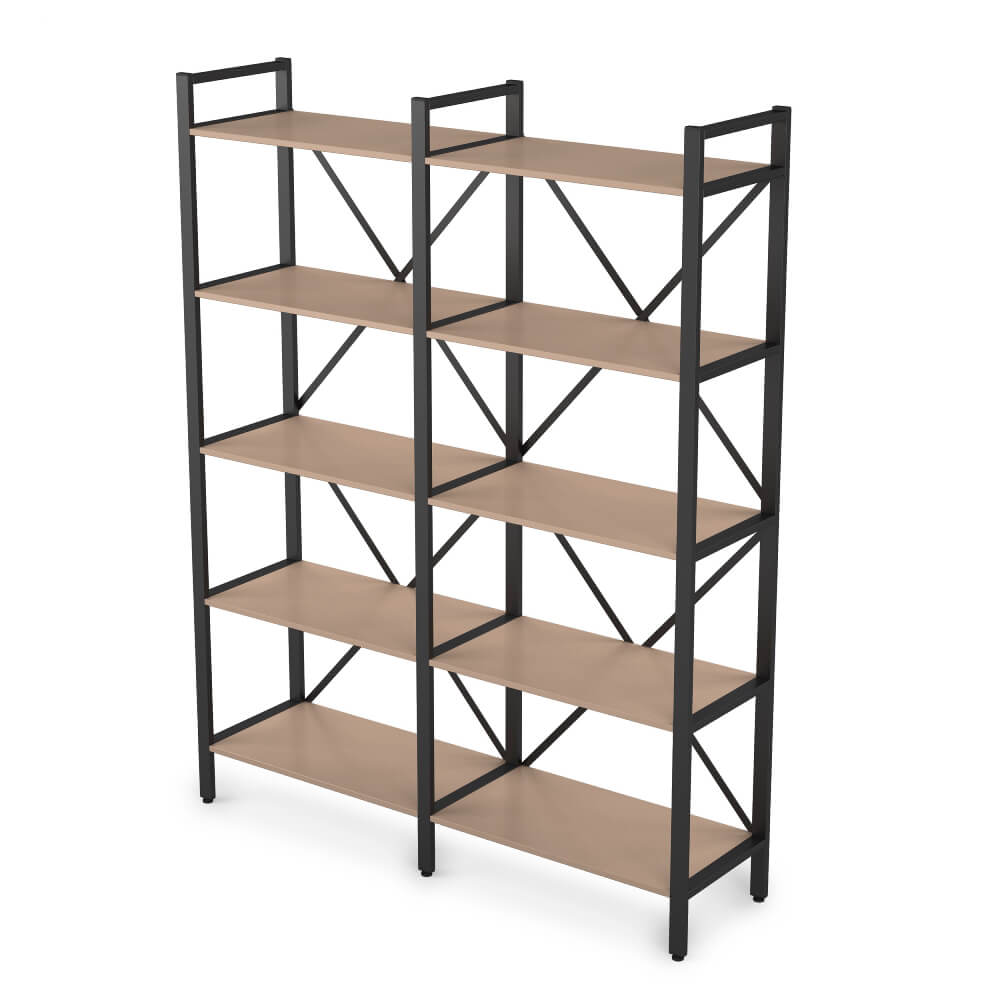 Стеллаж двойной 5 ур.1560x400x2000 (Мокко, 1560x400x2000)