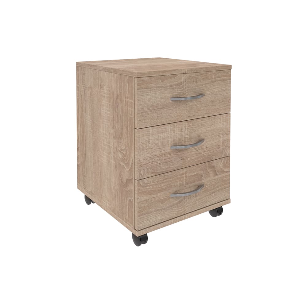 Тумба мобильная 3 ящ. 412x450x566 (Дуб Сонома Светлый, 412x450x566)