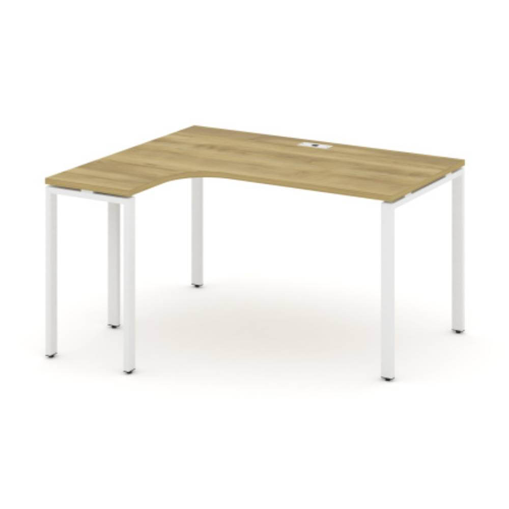 Стол эргономичный левый 1380x1180x750 (Дуб Винченцо/белый, 1380x1180x750)