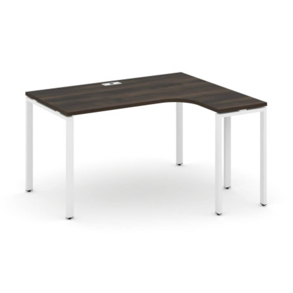 Стол эргономичный правый 1380x1180x750 (Дуб Мали/белый, 1380x1180x750)