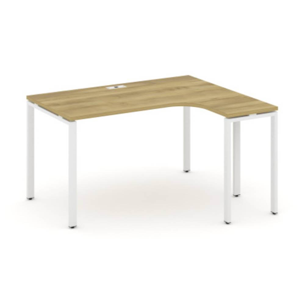 Стол эргономичный правый 1380x1180x750 (Дуб Винченцо/белый, 1380x1180x750)