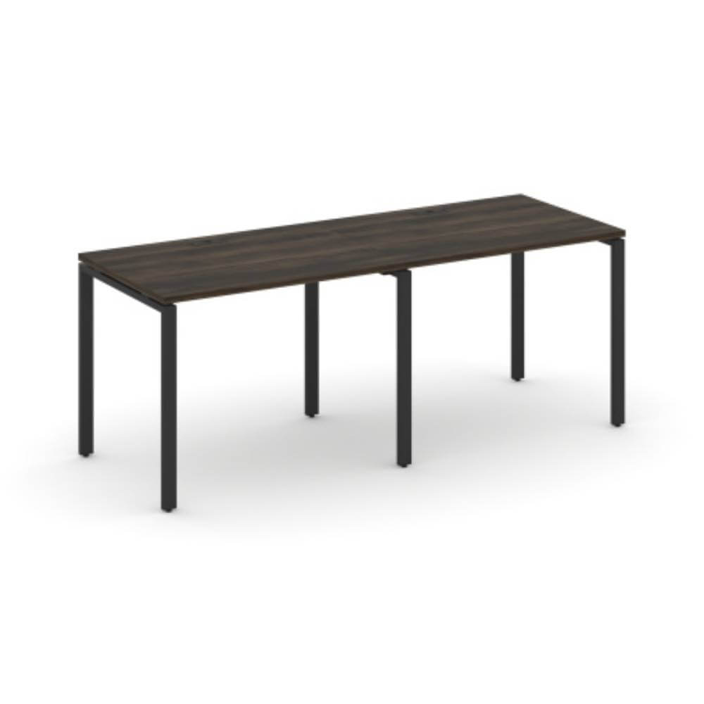 Бенч линейный на 2 рабочих места 1960x720x750 (Дуб Мали/чёрный, 1960x720x750)