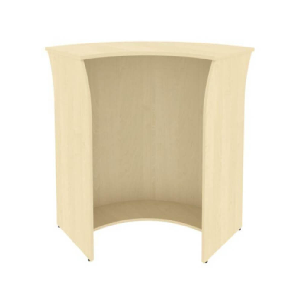 Стойка ресепшн угловая (радиусный элемент) ХДФ 950x950x1150 (Клен, 950x950x1150)