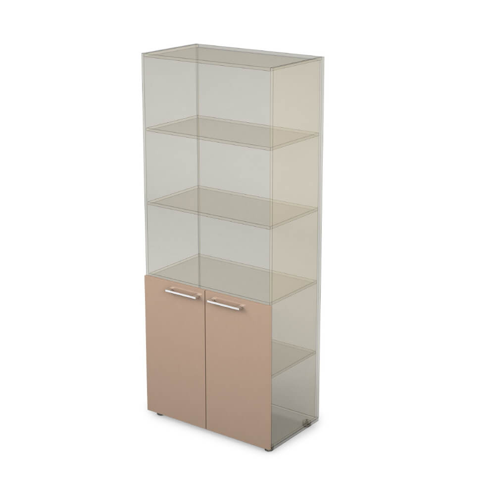 Двери ЛДСП низкие (комплект) (396x16X764)x2 (Мокко, (396x16x764)x2)