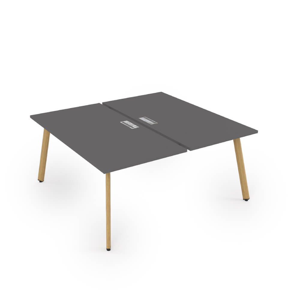 Стол системы БЕНЧ на 2 рабочих места 1800x1635x750 (Графит/iron wood, 1800x1635x750)