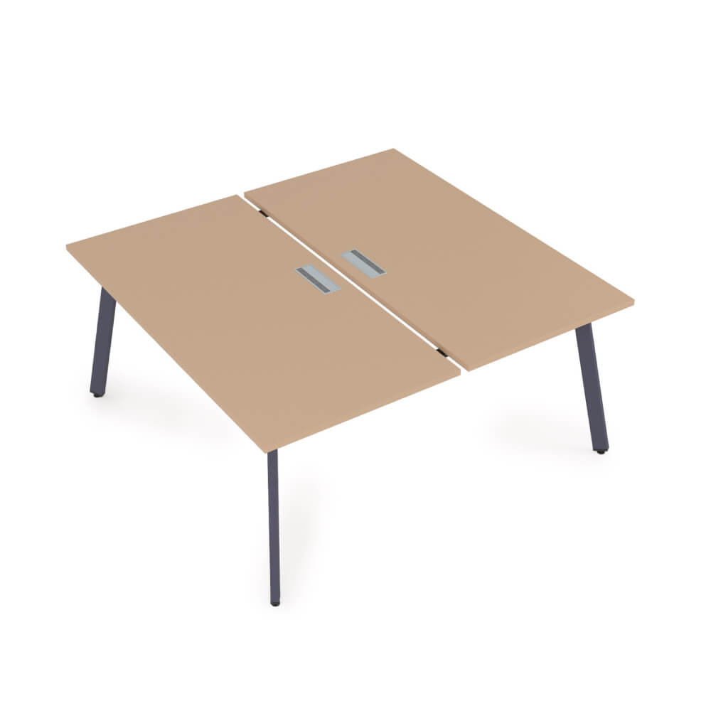 Стол системы БЕНЧ на 2 рабочих места 1800x1635x750 (Мокко/графит, 1800x1635x750)