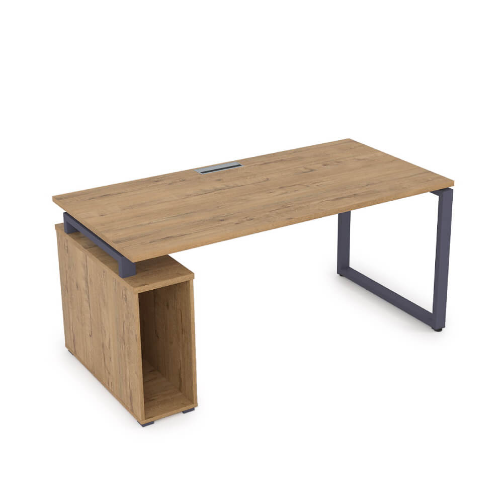 Стол с тумбой под системный блок 1800x800x750 (Teakwood/графит, 1800x800x750)