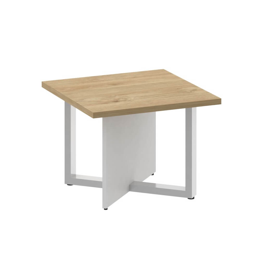 Стол журнальный 600x600x450 (Тиквуд Светлый/Белый Бриллиант, 600x600x450)